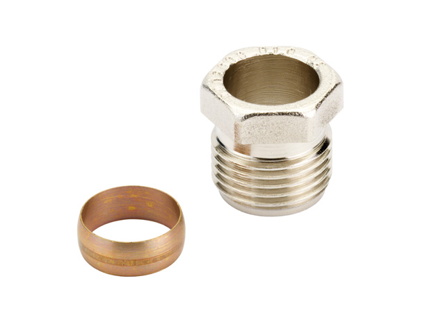 Danfoss Compression fittings R 1/2 A to 16mm for steel and copper tubings 013G4116