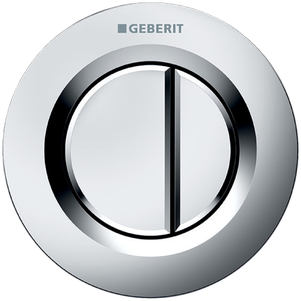 Geberit Remote control type 01 pneumatic for dual flush,  concealed press-button matt-chrome-plated 116042461