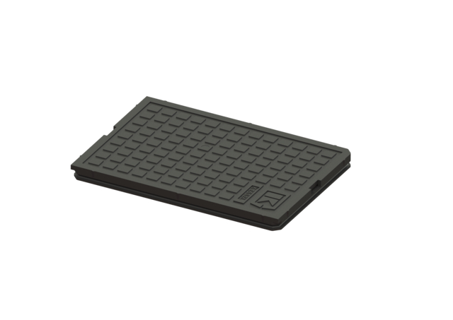 Kessel Abdeckplatte KE30003W aus PVC, Groeße 2/3,Farbe: steingrau 30003W