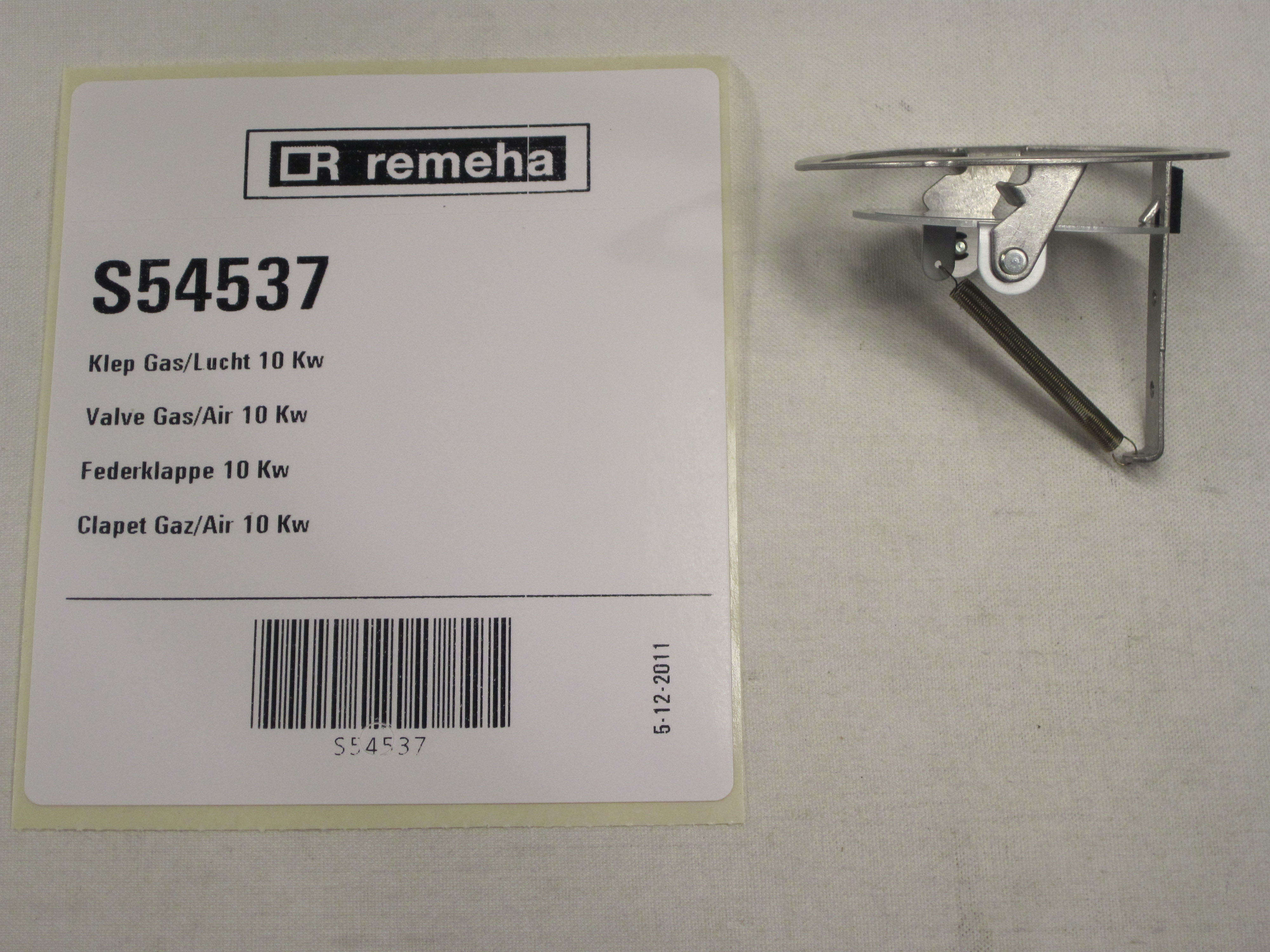 Remeha Federklappe Gas/Luft W10 S54537