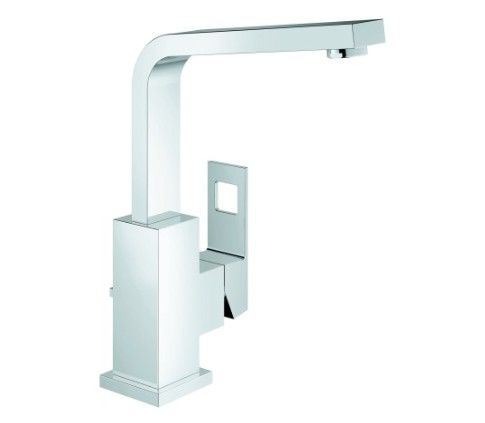 Grohe EH-Waschtischbatt. Eurocube 23135 hoher Auslauf m. Zugst.-Ablaufgrt. chrom 23135000